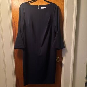 Calvin Klein Dark Blue Long Sleeve Dress